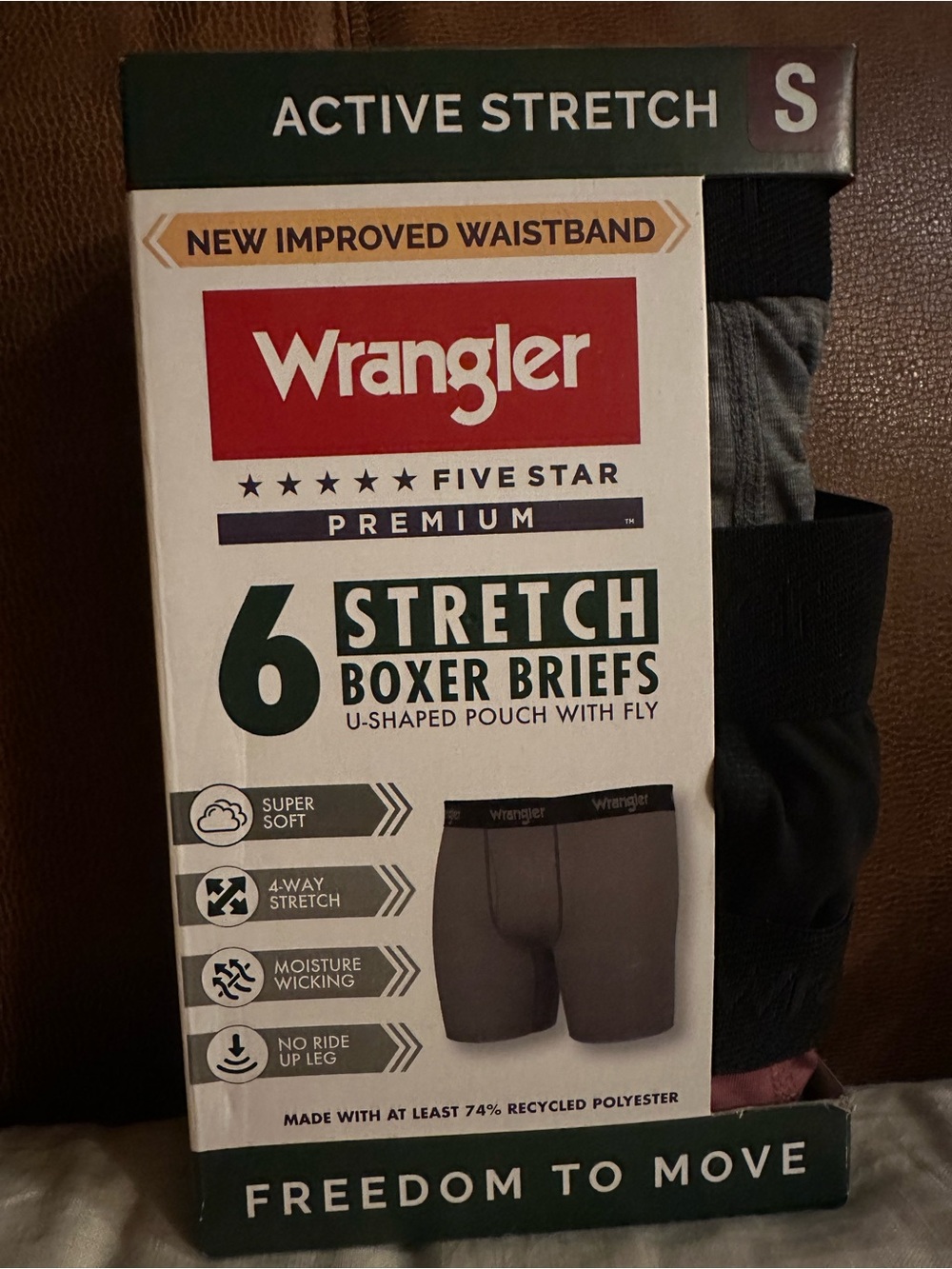 Wrangler Men’s Boxer Briefs Pack – Black, Gray, Pink